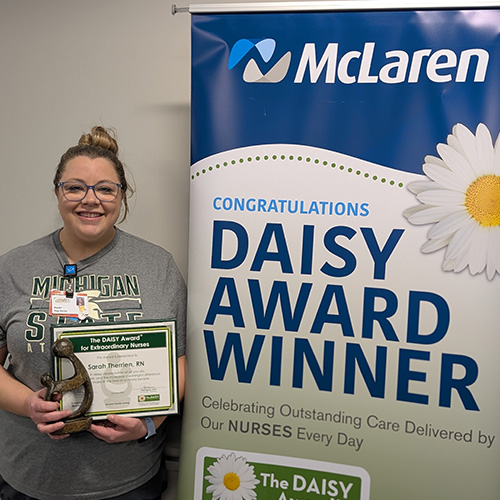Sarah Therrien, RN, Honored with the DAISY Award for Extraordinary Nurses